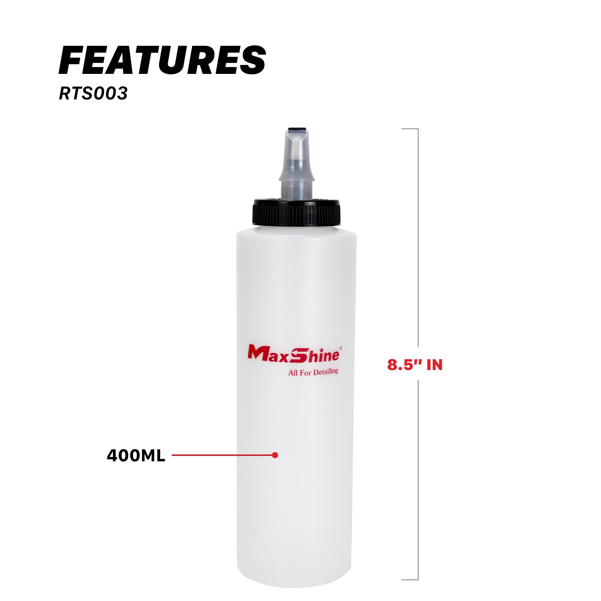 Compound Polish Wax Dispenser Bottle with Self Cleaning Cap - 400ml